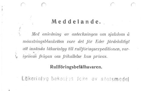 Brevkort baksida Sven Oskar Bertil Jansson