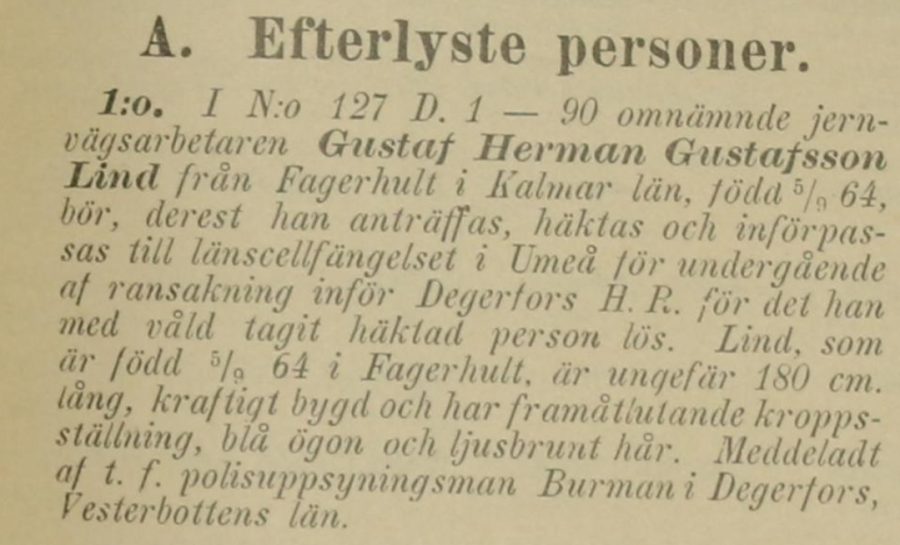 Efterlysning