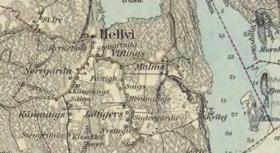 Karta Hellvi, Malms 1890